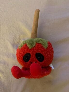 Jellycat Red Plush Candy Apple with Green Top